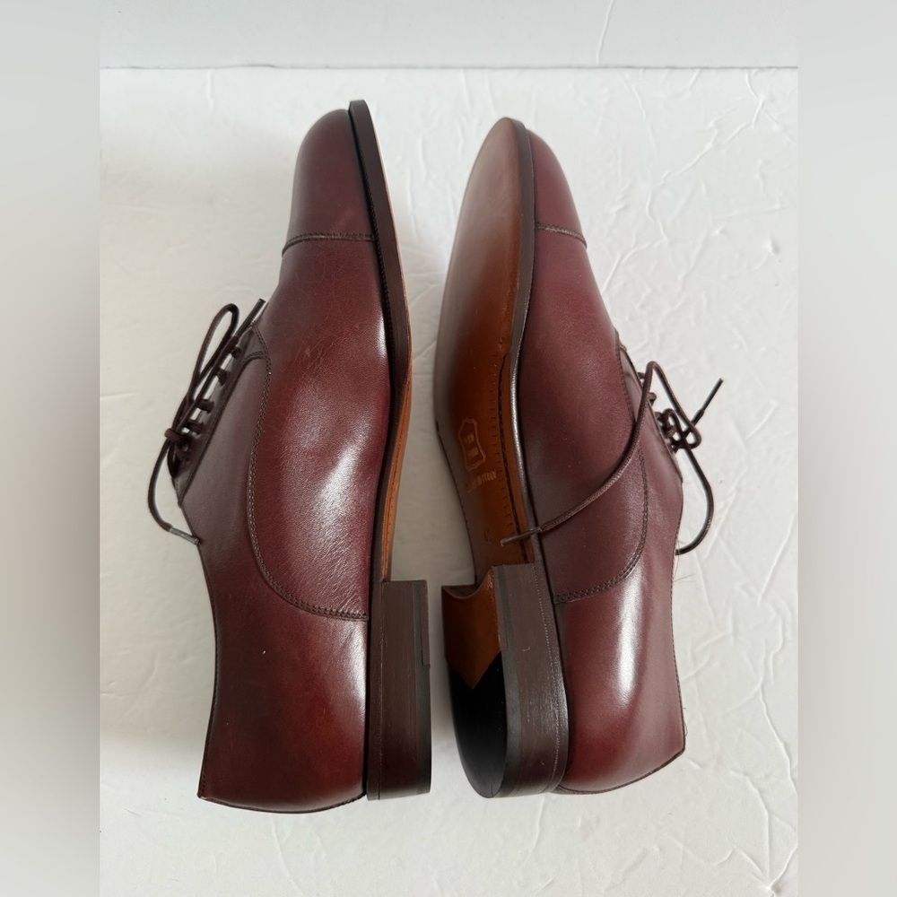 Natalino Salazzo Brown Oxfords Leather Brown Men's Formal Dress Shoes Size 40 - Picture 11 of 12